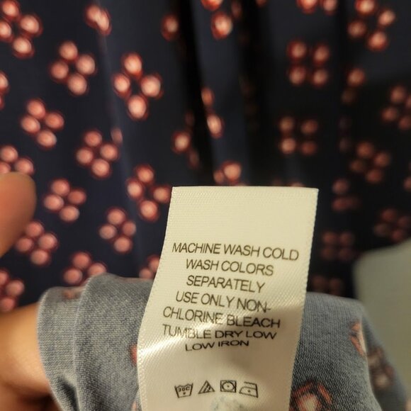 Woman Within Navy Laced Neck Dress Size 2x three quarter sleeve - Picture 5 of 5